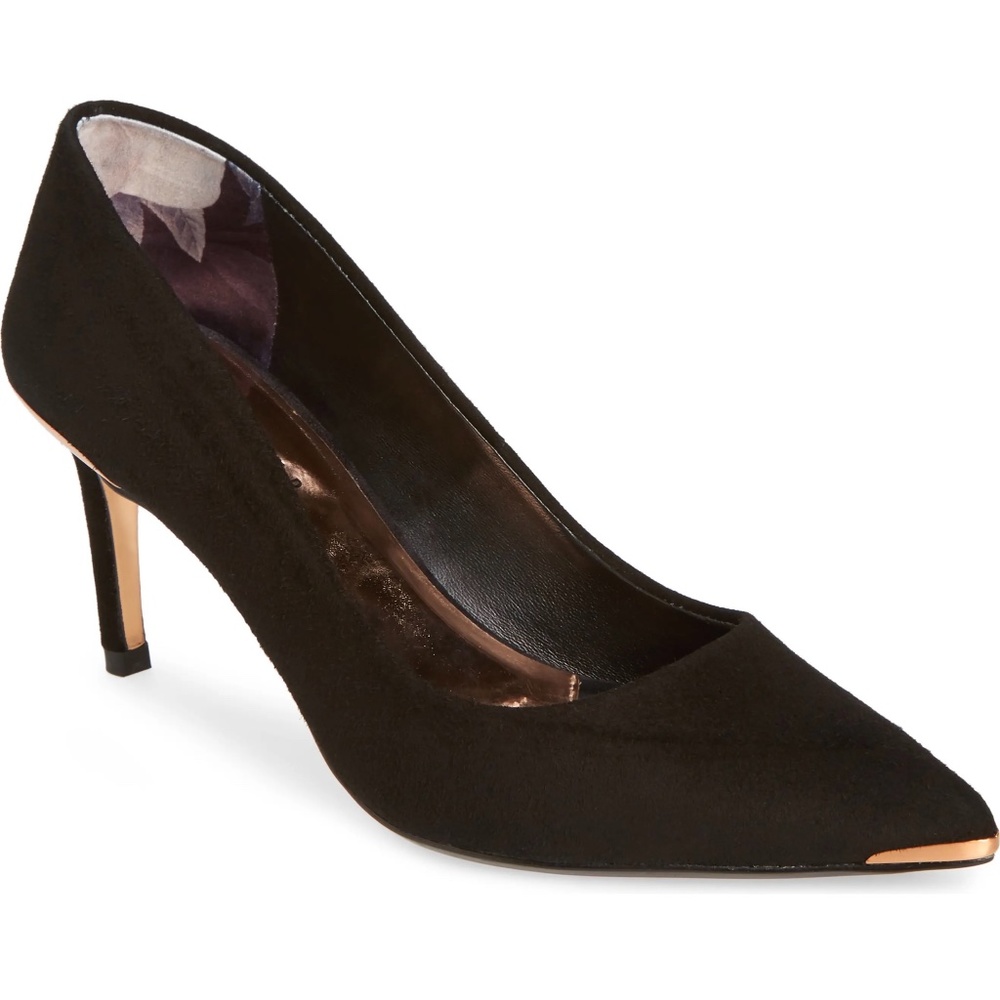 Ted Baker Eriin Black Suede Pump Heel Dress Shoes